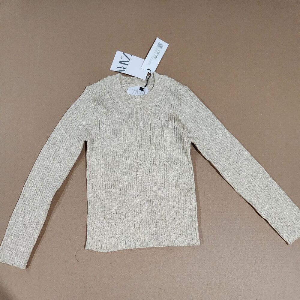 Zara Girls Beige Sweater - size 8-9
